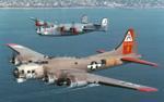 Collings B-17 and B-24 over coast