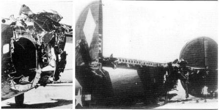 Tail of Jim's B-24 when they landed