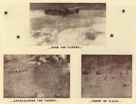 456th B-24 over target